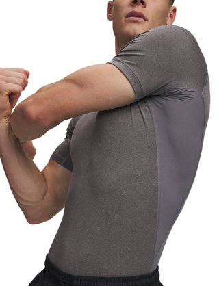 Under Armour HeatGear maglia a compressione da uomo, carbon heather