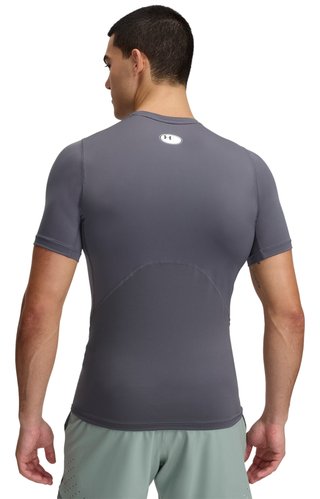 Under Armour HeatGear maglia a compressione da uomo, castlerock/bianco
