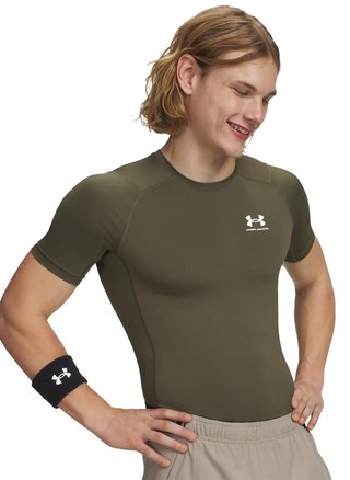 Under Armour HeatGear maglia a compressione da uomo, marine OD green/bianco