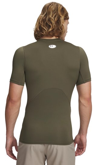 Under Armour HeatGear maglia a compressione da uomo, marine OD green/bianco