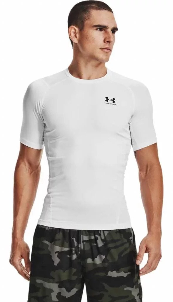 Under Armour HeatGear maglia a compressione da uomo, bianca