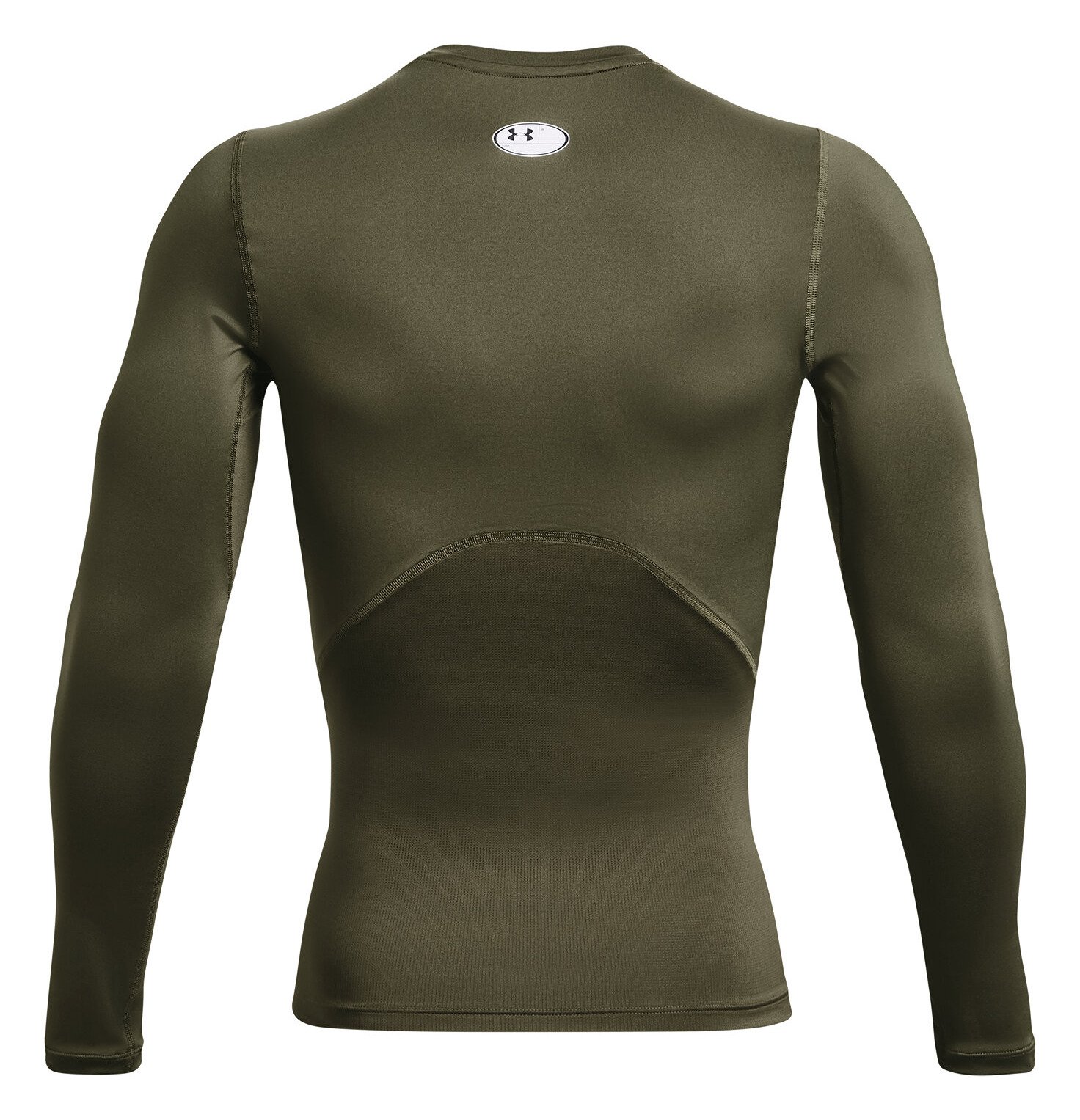 Under Armour HeatGear maglia a compressione a maniche lunghe da uomo, marine OD green/bianco