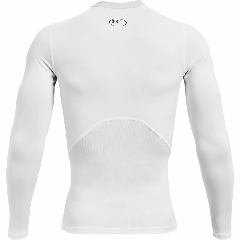 Under Armour HeatGear maglia a compressione a maniche lunghe da uomo, bianco/nero