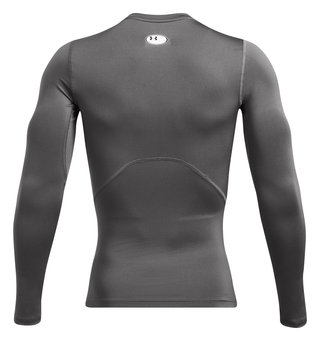 Under Armour HeatGear maglia a compressione a maniche lunghe da uomo, castlerock/bianco