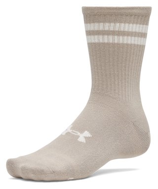 Under Armour Essential Crew unisex calzini (6 pack), timberwolf taupe/bianco/stone