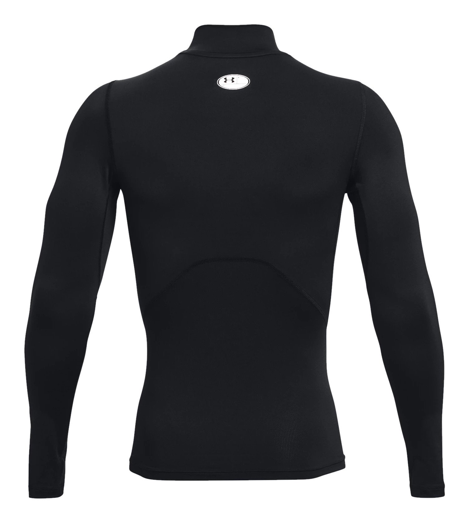 Under Armour HeatGear Comp Mock t-shirt a compressione a maniche lunghe da uomo, nero/bianco