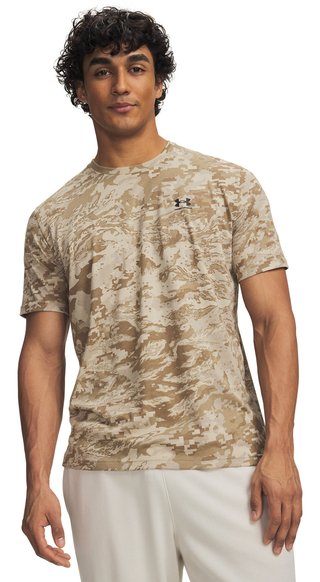 Under Armour ABC Camo SS t-shirt da uomo, city khaki/nero