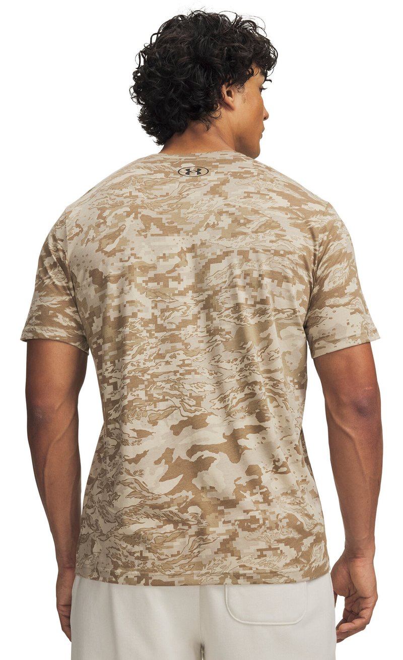Under Armour ABC Camo SS t-shirt da uomo, city khaki/nero