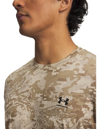 Under Armour ABC Camo SS t-shirt da uomo, city khaki/nero