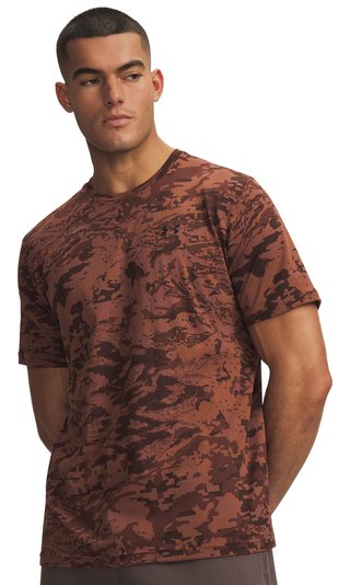 Under Armour ABC Camo SS t-shirt da uomo, vintage mocha
