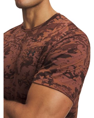 Under Armour ABC Camo SS t-shirt da uomo, vintage mocha