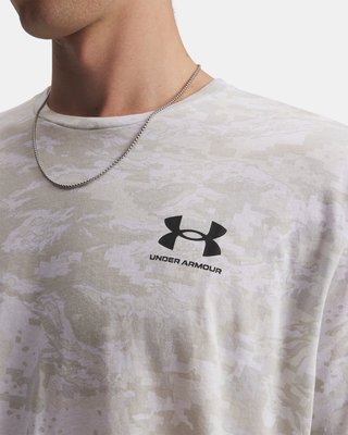 Under Armour ABC Camo SS t-shirt da uomo, bianco/nero