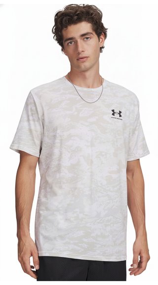 Under Armour ABC Camo SS t-shirt da uomo, bianco/nero