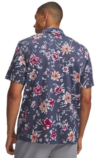 Under Armour Matchplay Printed polo da uomo, downpour gray