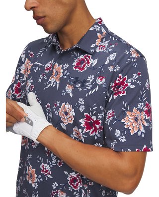 Under Armour Matchplay Printed polo da uomo, downpour gray