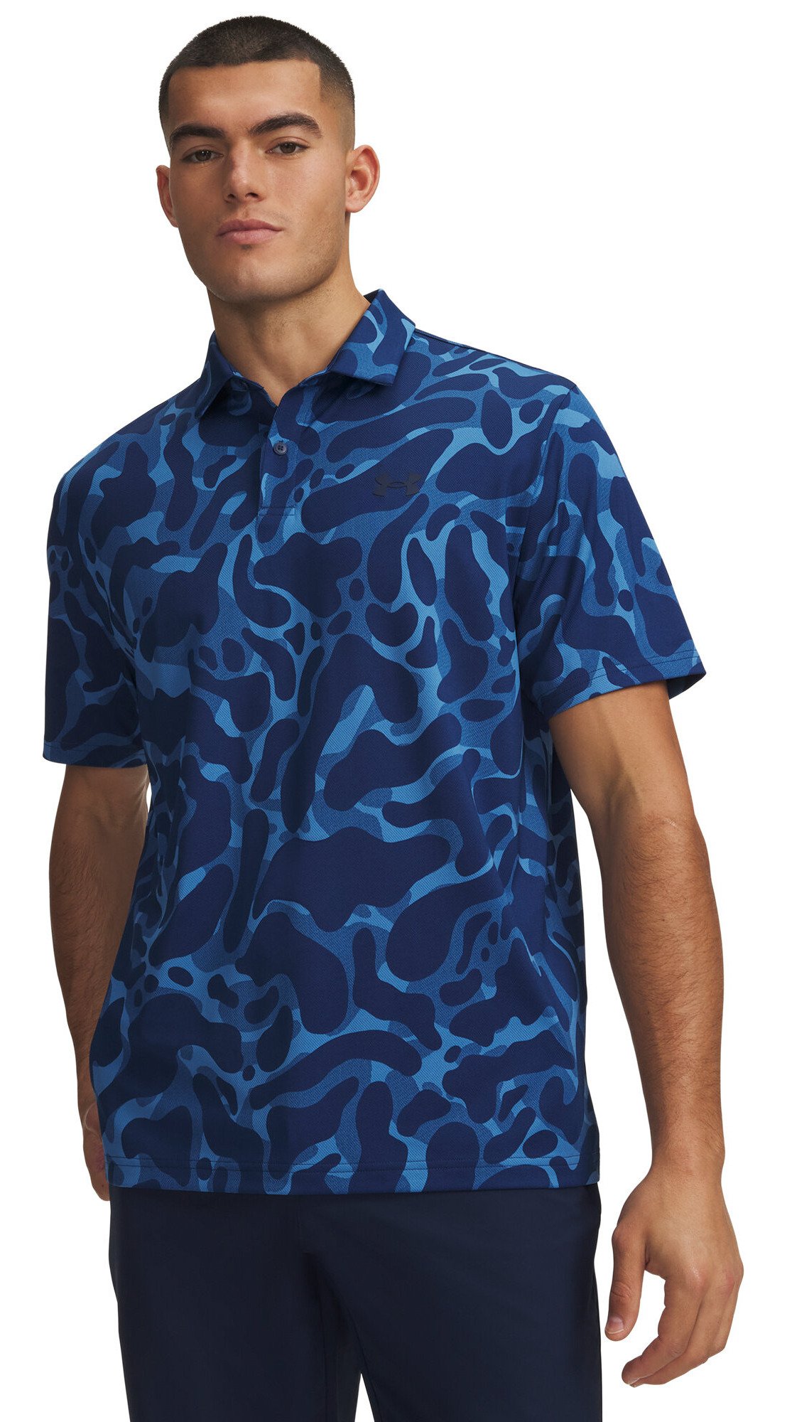 Under Armour Matchplay Printed polo da uomo, aegean blue