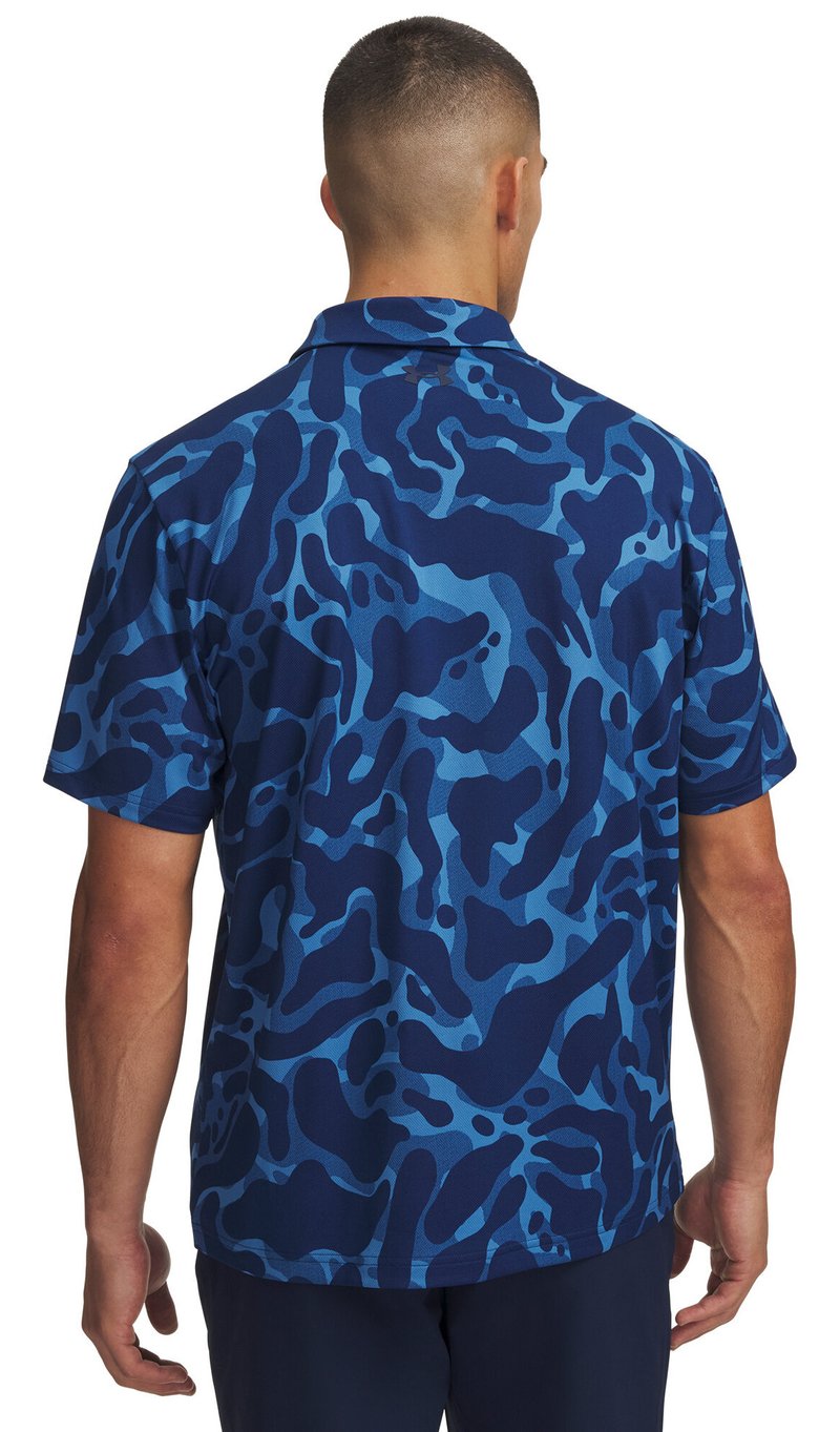 Under Armour Matchplay Printed polo da uomo, aegean blue