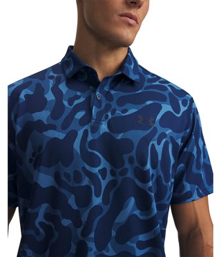 Under Armour Matchplay Printed polo da uomo, aegean blue
