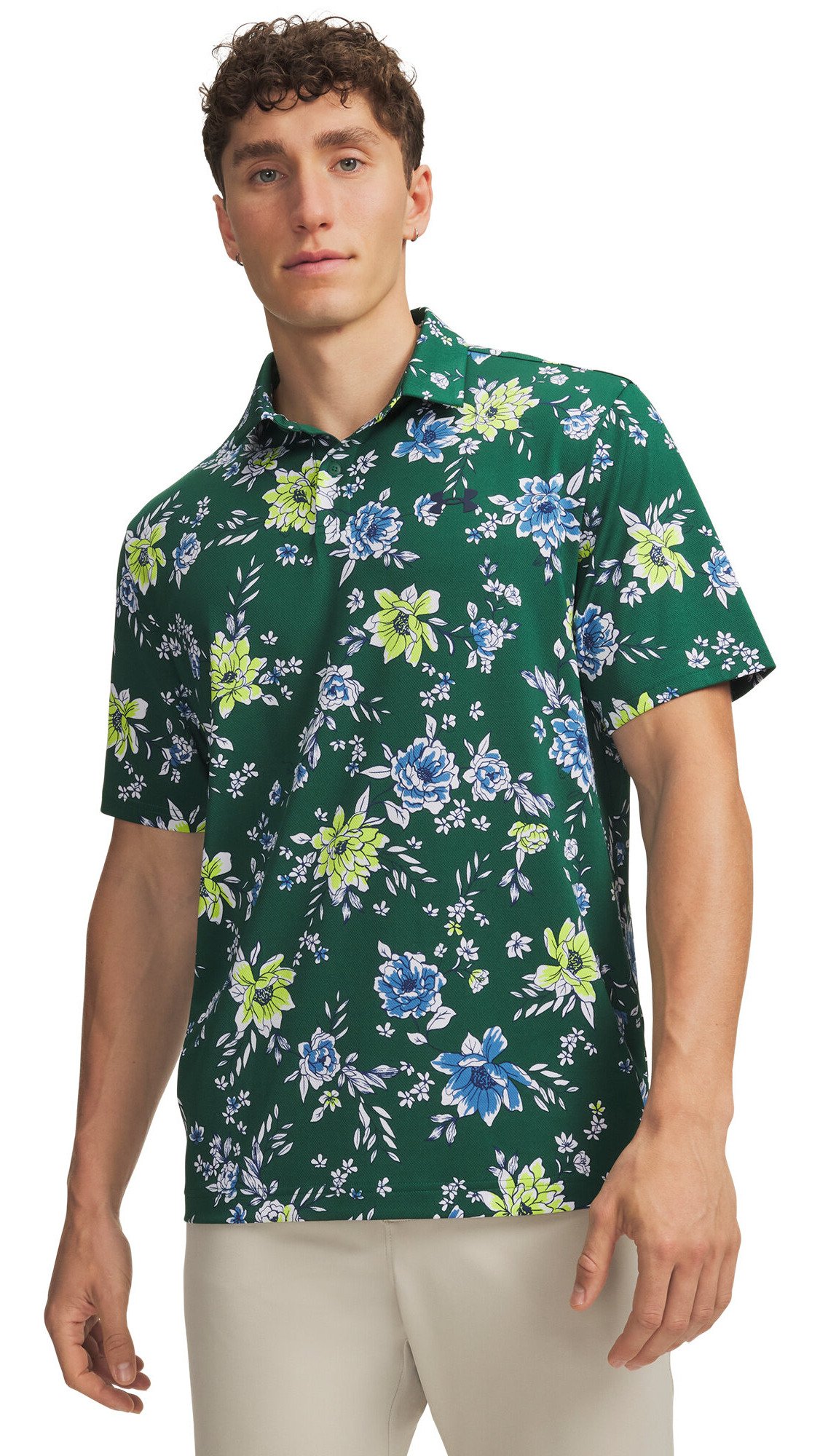 Under Armour Matchplay Printed polo da uomo, campus ivy