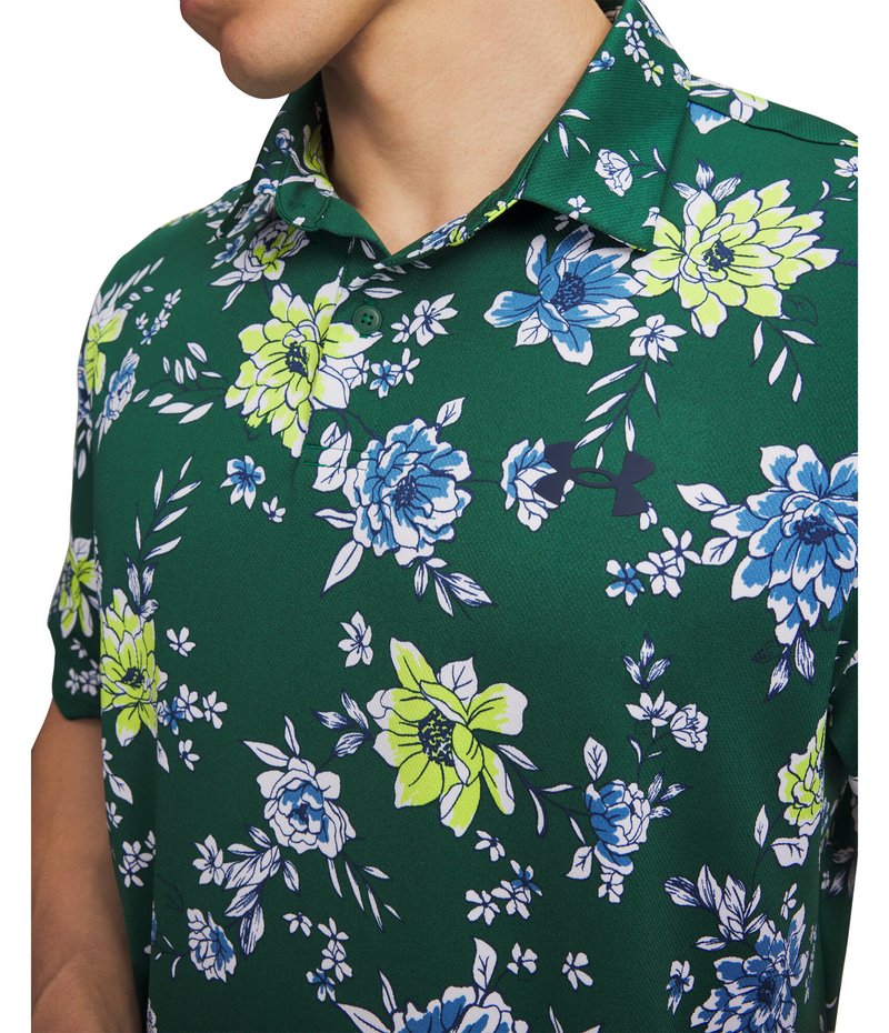 Under Armour Matchplay Printed polo da uomo, campus ivy