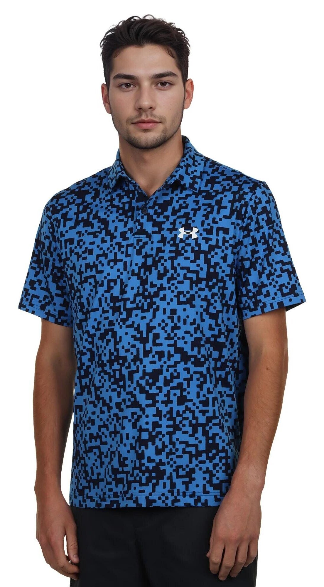 Under Armour T2G Printed polo da uomo, blue atlantis