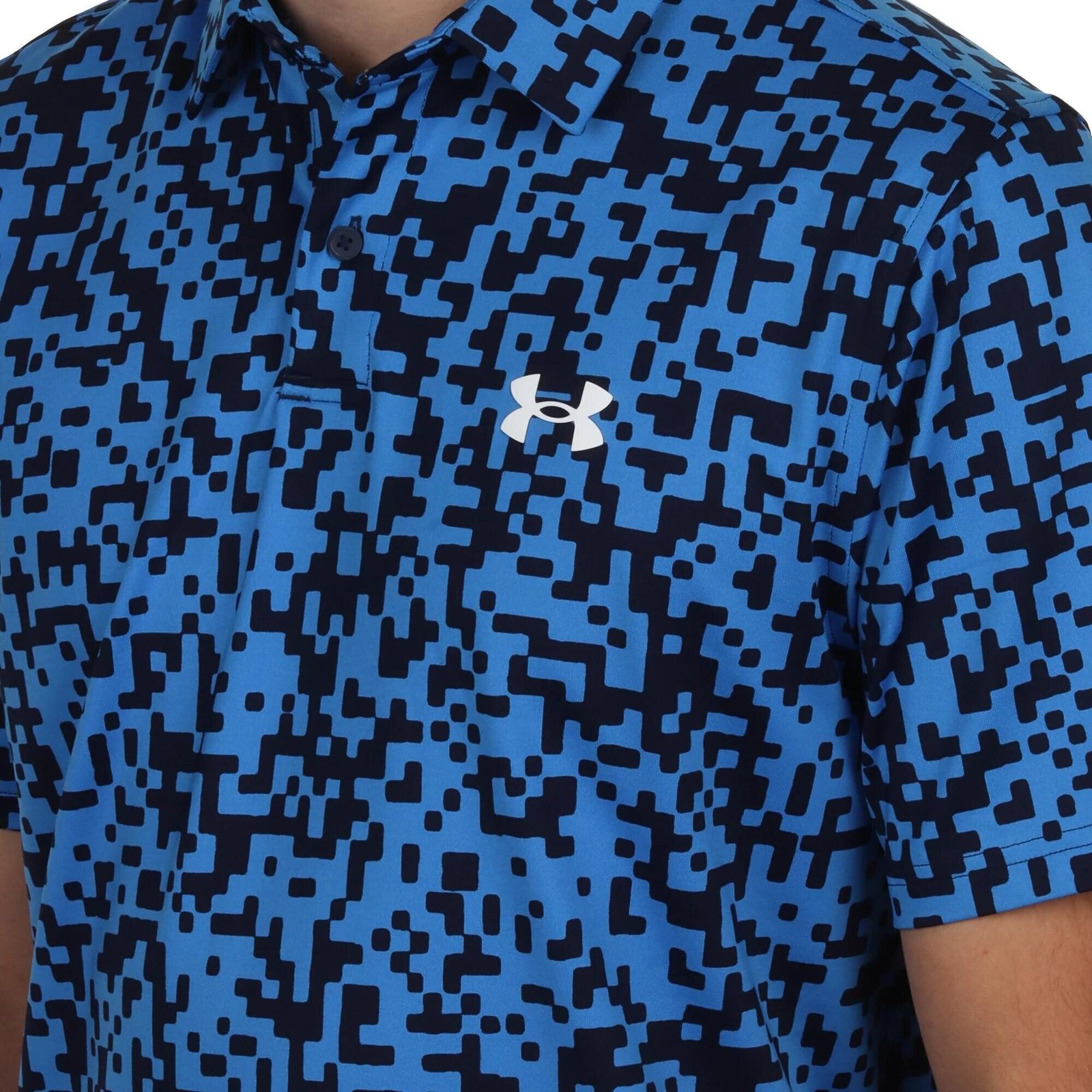 Under Armour T2G Printed polo da uomo, blue atlantis