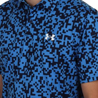 Under Armour T2G Printed polo da uomo, blue atlantis