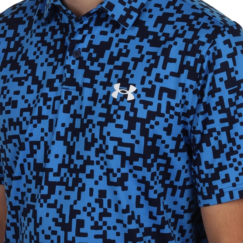 Under Armour T2G Printed polo da uomo, blue atlantis