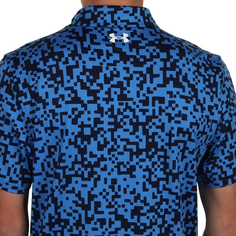 Under Armour T2G Printed polo da uomo, blue atlantis