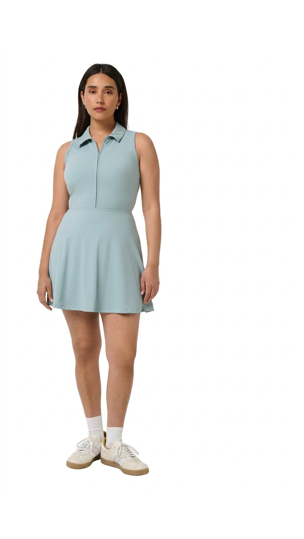 Travis Mathew Moveknit Sleeveless Polo abito da donna, slate