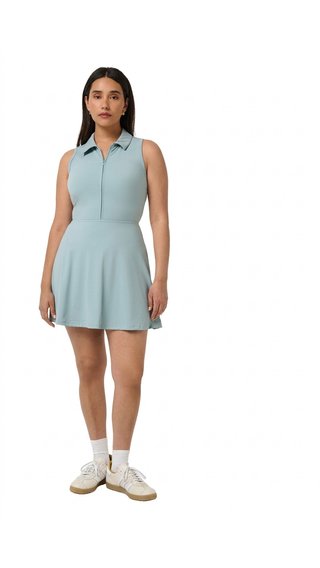 Travis Mathew Moveknit Sleeveless Polo abito da donna, slate
