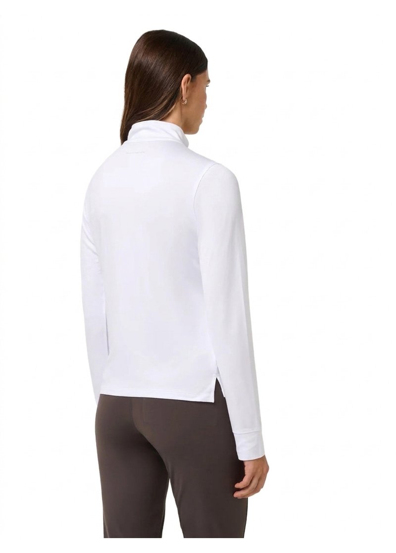 Travis Mathew Skyloft Light Zip longsleeve polo da donna, bianco