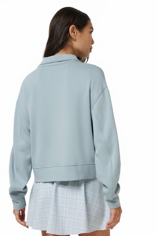 Travis Mathew Skyloft Soft Half Zip Pullover felpa da donna, slate