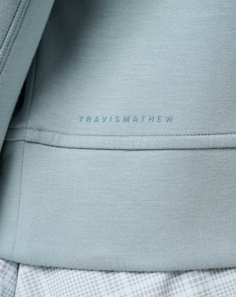 Travis Mathew Skyloft Soft Half Zip Pullover felpa da donna, slate