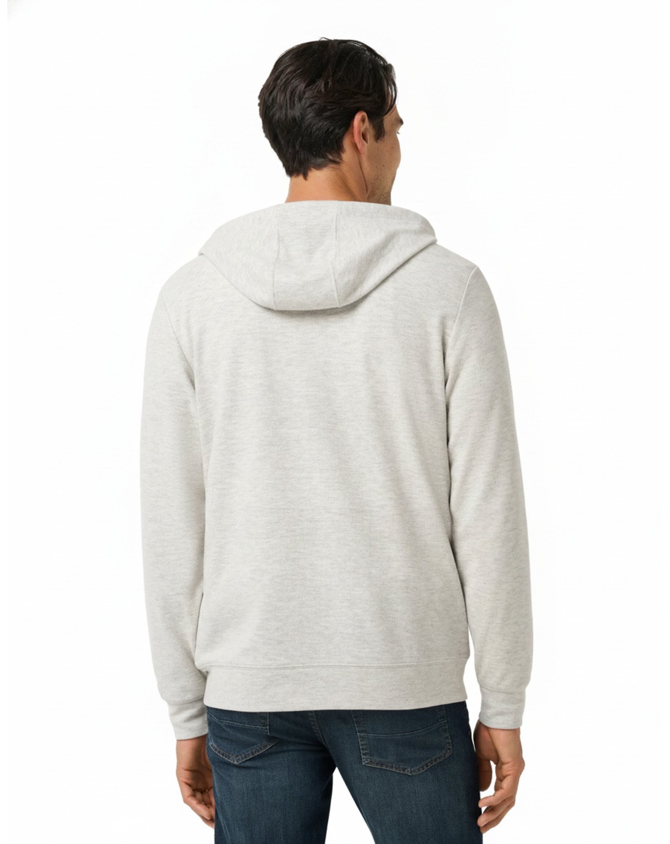 Travis Mathew Cloud Sweater Full Zip felpa con cappuccio da uomo, heather grey