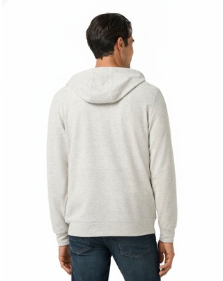 Travis Mathew Cloud Sweater Full Zip felpa con cappuccio da uomo, heather grey