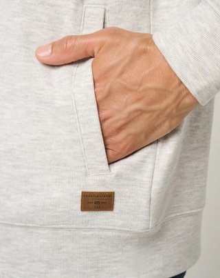 Travis Mathew Cloud Sweater Full Zip felpa con cappuccio da uomo, heather grey