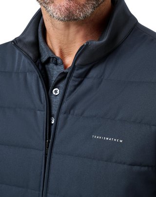 Travis Mathew Point Of Sail gilet da uomo, mood indigo