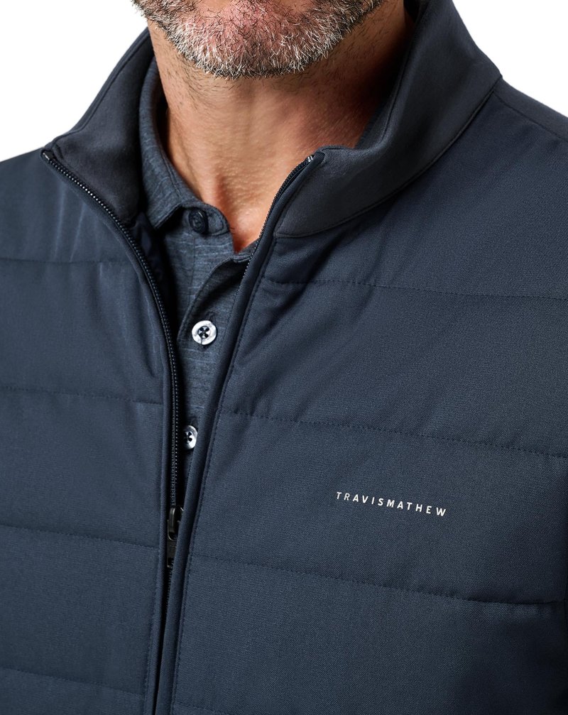 Travis Mathew Point Of Sail gilet da uomo, mood indigo