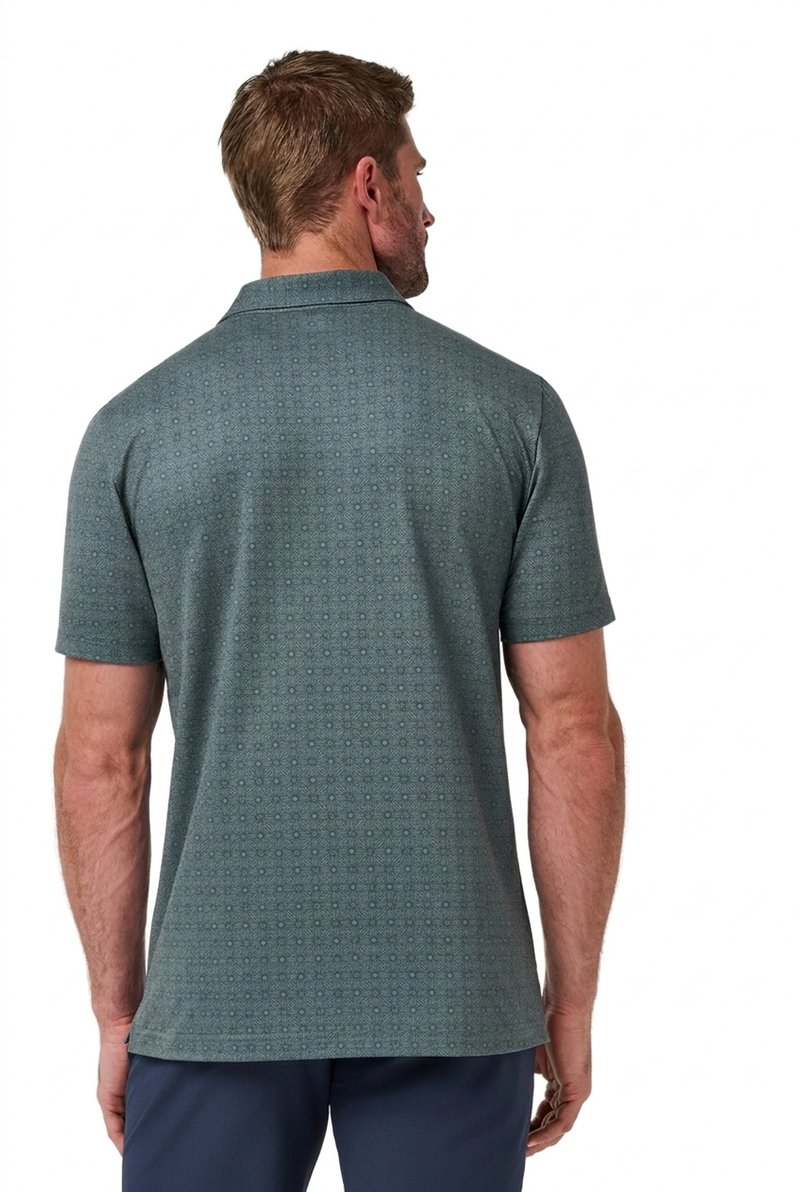 Travis Mathew Featherweight Trophy Ready polo da uomo, balsam green