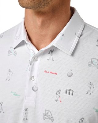 Travis Mathew On A Mission polo da uomo, bianco