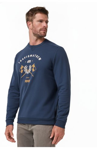 Travis Mathew TM Varsity Club Crew felpa da uomo, total eclipse