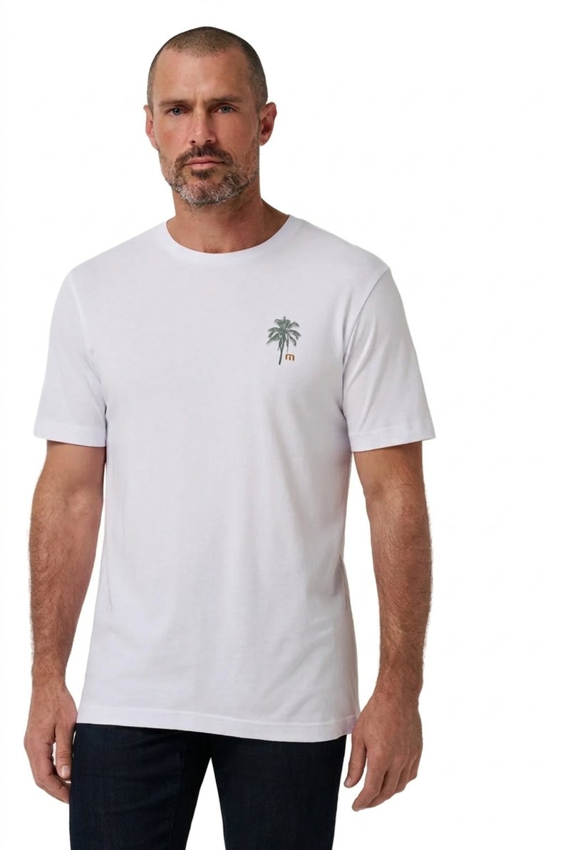 Travis Mathew Horizon Hideaway T-shirt da uomo, bianca