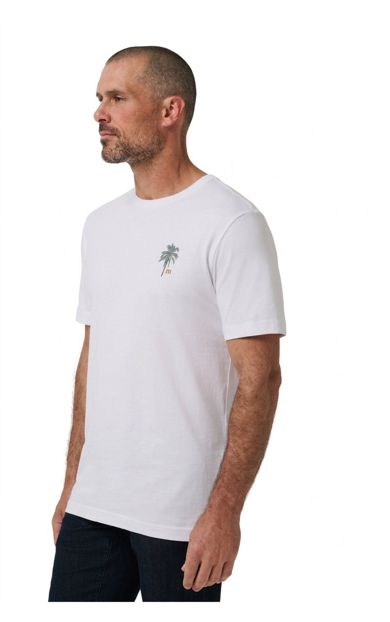 Travis Mathew Horizon Hideaway T-shirt da uomo, bianca