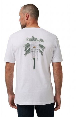 Travis Mathew Horizon Hideaway T-shirt da uomo, bianca