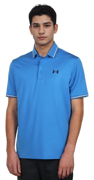 Under Armour Playoff 3.0 Rib polo da uomo, blue atlantis