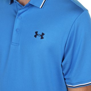 Under Armour Playoff 3.0 Rib polo da uomo, blue atlantis