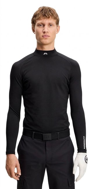 J.Lindeberg Ello Brushed top da uomo, nero