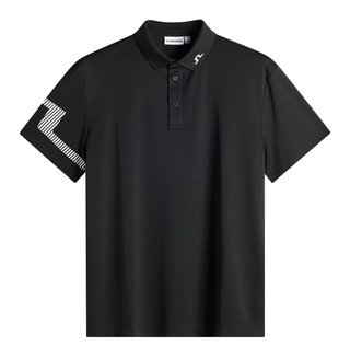 J.Lindeberg Heath polo da uomo, nero