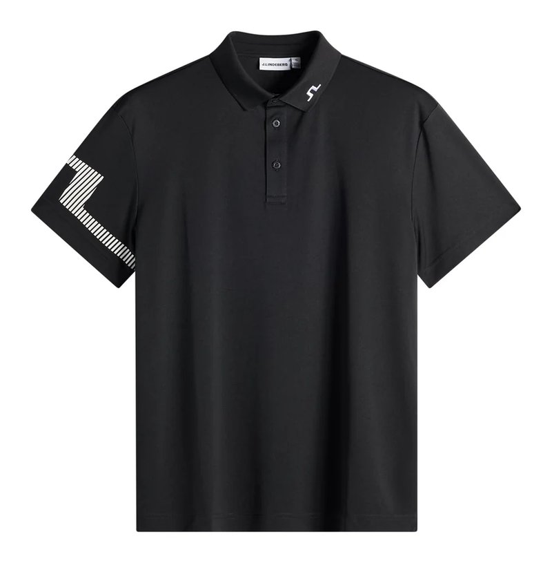 J.Lindeberg Heath polo da uomo, nero